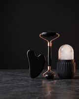 Kit Ritual Facial Rituel: acabado obsidiana, oro rosa y silicona negra